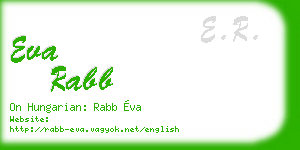 eva rabb business card