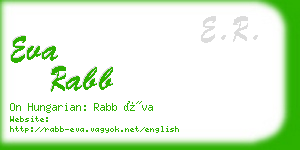 eva rabb business card